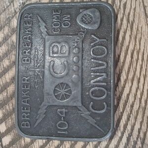 Vintage trucker convoy belt buckle